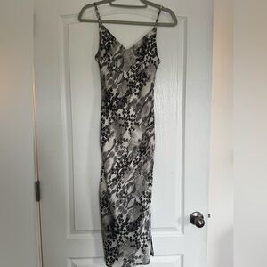 Express midi slip dress in snakeskin print!